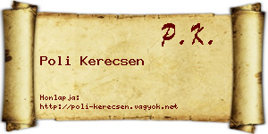 Poli Kerecsen névjegykártya
